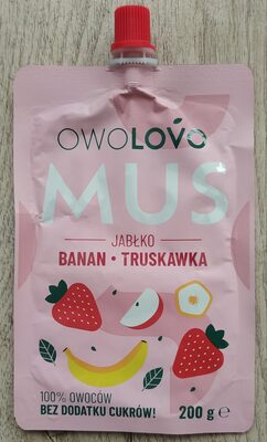 Mus Jabłko Banan Truskawka OWOLOVO