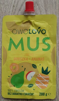 Mus Jabłko Gruszka Ananas OWOLOVO