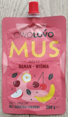 Mus Jabłko Banan Wiśnia OWOLOVO