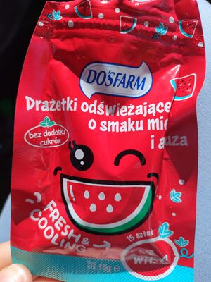 Drażetki odświeżające o smaku arbuza i mięty Dosfarm