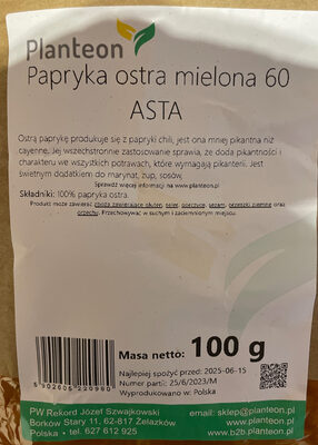 Papryka ostra mielona 60 ASTA Planteon