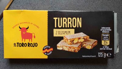 Turron z sezamem El Toro Rojo