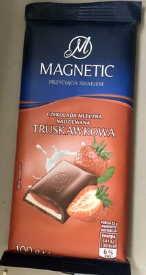 Czekolada mleczna nadziewana truskawkowa Magnetic