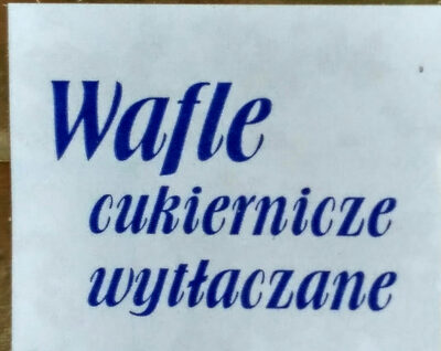 Wafle cukiernicze wytłaczane