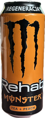 Rehab Energy Iced Tea Peach 500ml Can Monster