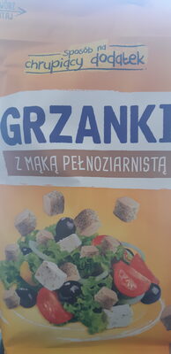 grzanki z mąką pełnoziarnistą mamut