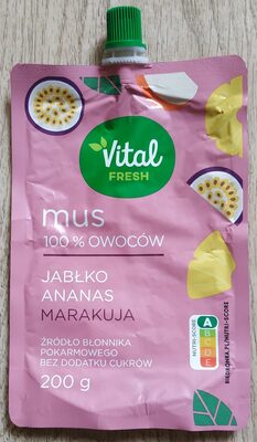Mus Jabłko, Ananas, Marakuja Vital Fresh