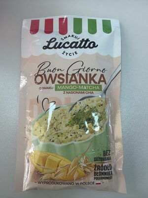 Buon Giorno owsianka o smaku mango-matcha z nasionami chia Lucatto