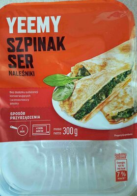 Szpinak Ser Naleśniki YEEMY