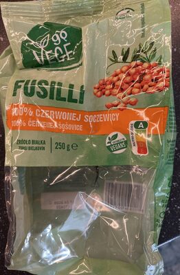 Makaron Fusilli Z Czerwonej Soczewicy Govege
