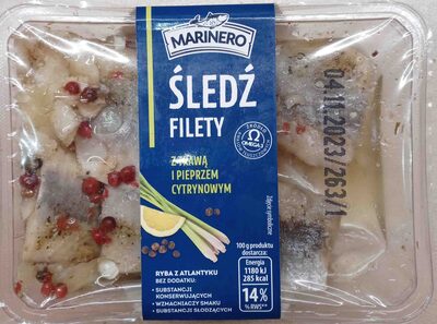 Śledź filety z trawą i piperzem cytrynowym Marinero