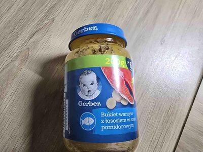 Bukiet warzyw z łososiem w sosie pomidorowym Gerber
