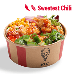 Poke Bowl Sweetest Chilli z sałatą i stripsami