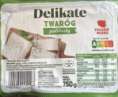 Twaróg Półtłusty - Delikate